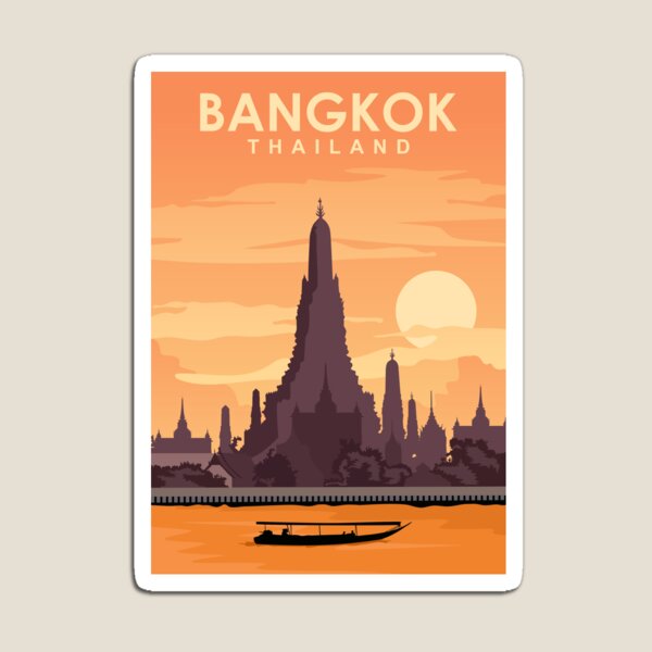 Kids Toys Bangkok - Bangkok Reise-Poster, Kunstdruck, Magnet, lustiger Halter,