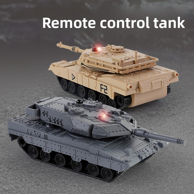 Kids Toys Channel - Verbesserter RC-Panzer 6-Kanal-Kampfmilitär-Crawler-Schießen, funkgesteuerter elektronischer Outdoor-Spielzeugpanzer