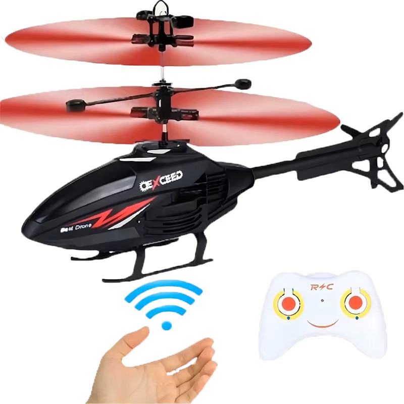 Kids Toys Channel - 2-Kanal-Gesteuerung Suspension Hubschrauber RC ferngesteuertes Induktionsflugzeug