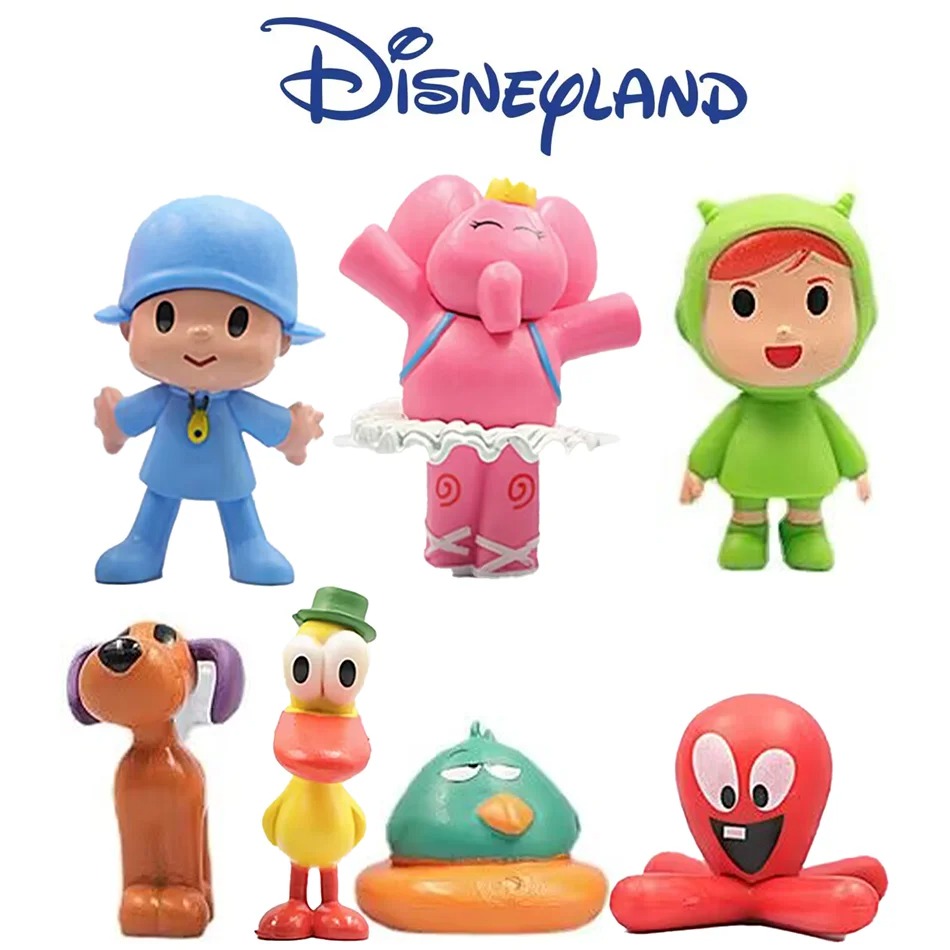Kids Toys Elephant - 7-teiliges Set Pocoyo Tierfiguren Vogel Ente