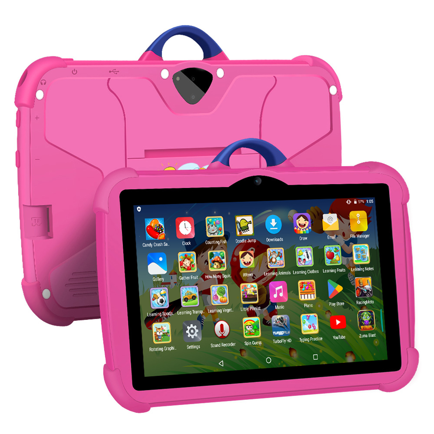 Learning Tablet Kids - Neue Cartoon-Muster Kinder Tablet 7 Zoll