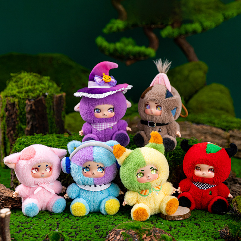 Kids Toys Doll - Süße Halloween-Hexenpuppe, Vinyl-Gesicht, Plüschtiere, bunte Puppen,