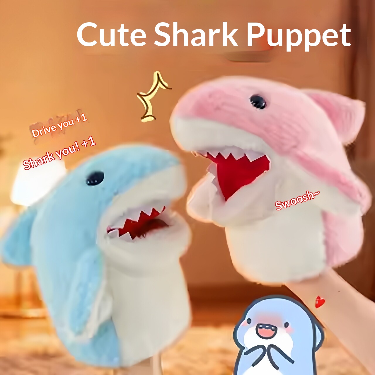 Kids Toys And Games - Hai-Handpuppe Plüsch-Hai-Armtuchpuppe Lustiges Interaktives Stofftier Kindergeburtstagsgeschenk