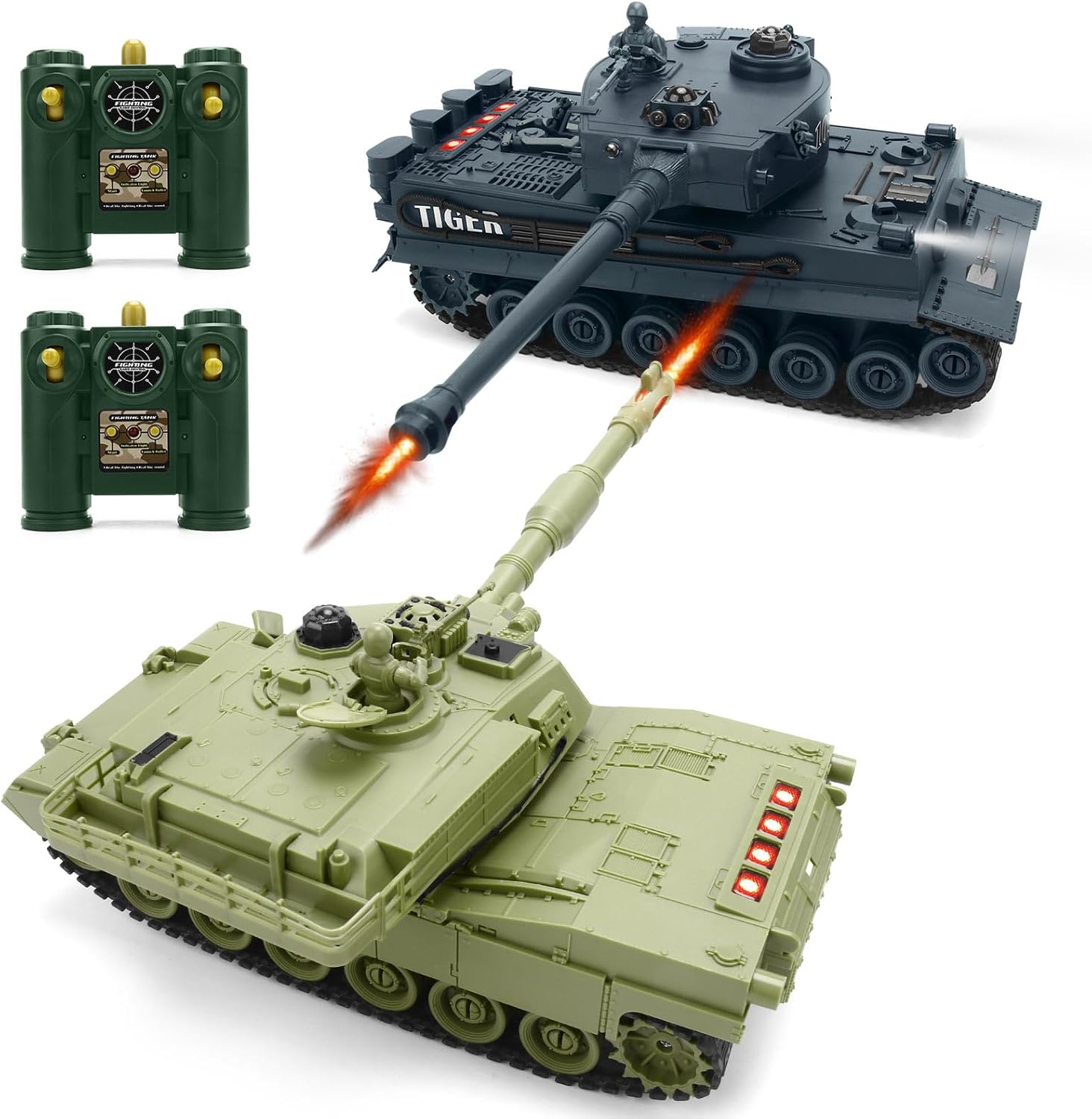 Kids Toys Channel - Ferngesteuertes Kampfpanzer-Set im Maßstab 1:28 mit