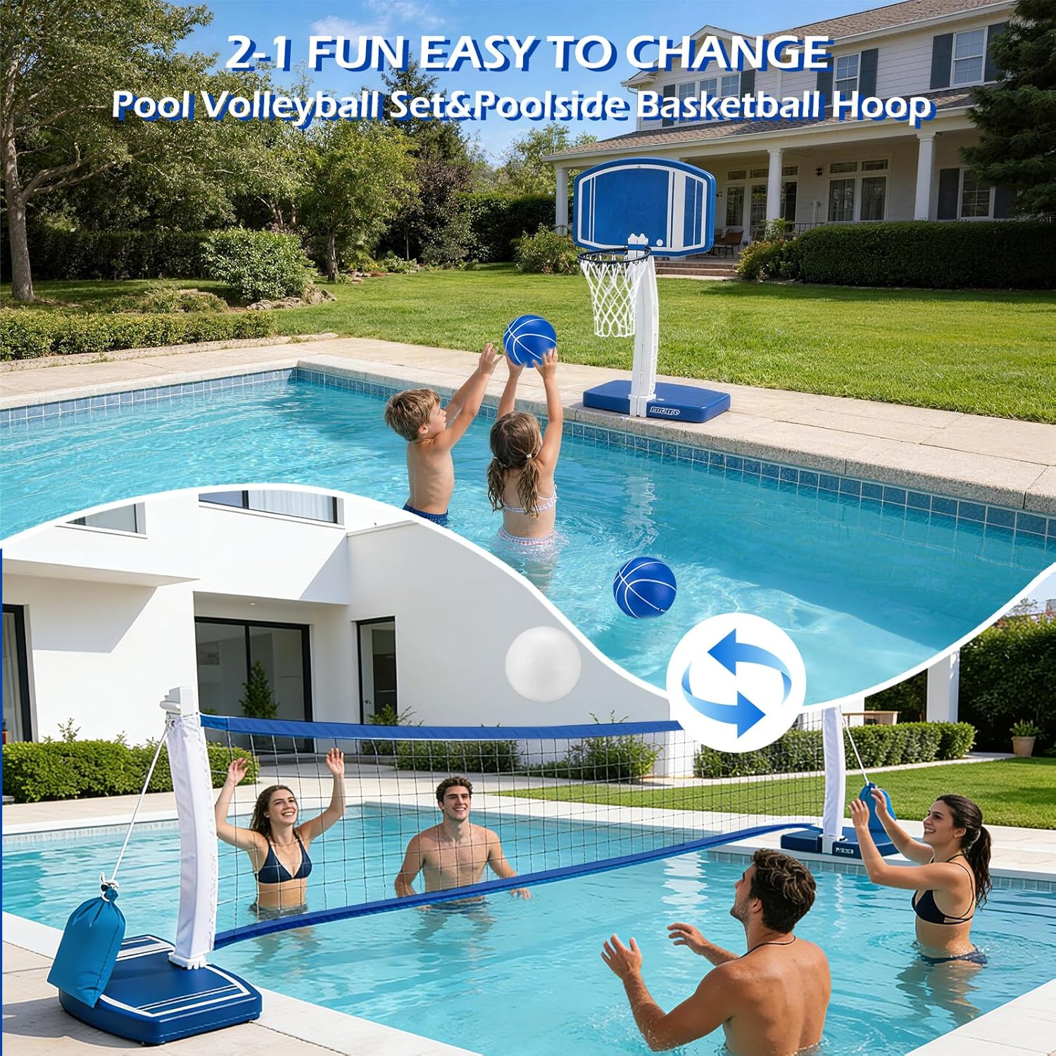 Oberirdischer Pool-Basketballk – Kids Toys And Games Bewertung und Preis